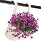 2 Pack Beige Metal Hanging Planters with Detachable Hooks for Indoor Garden Balcony Fence, 27 x 12cm