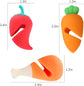 3 Piece Silicone Pot Lid Risers Carrot Chili and Drumstick