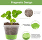 12 Piece Square Grow Pots with Drainage and Plant Labels, 10 cm