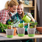 12 Piece Square Grow Pots with Drainage and Plant Labels, 10 cm