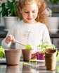 60 Piece Biodegradable Round Grow Pots with Drainage, 8 cm