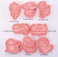 8 Pack Halloween Cookie Cutters with 3D Ghost Stamps Style D