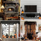 Halloween Spiderweb Lace Fireplace Mantel Scarf, Spooky Door Table Decoration for Carnival Party, 45 x 248 cm