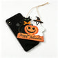 Halloween Black Cat Ghost Pumpkin Wooden Hanging Sign 11inch