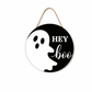 Halloween Hey Boo Ghost Wooden Hanging Sign 12inch