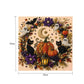 DIY Halloween Diamond Painting Art Kit, Highland Cow Ghost Pumpkin Pearl Bead Painting 20×20cm, Pre‑Stretched Canvas Frame, Plastic Sealed Package with Complete Tool Accessories