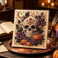 DIY Halloween Diamond Painting Art Kit, Highland Cow Ghost Pumpkin Pearl Bead Painting 20×20cm, Pre‑Stretched Canvas Frame, Plastic Sealed Package with Complete Tool Accessories