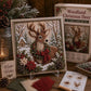 Christmas Reindeer 3D Fabric Poke Art Kit, 20 x 20cm No Sew DIY Handcraft Set, Pre-Cut Fabric & Punch Tools Included, Xmas Decor & Gift Making Activity