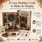 Christmas Tree Gift 3D Fabric Poke Art Kit, 20 x 20cm No Sew DIY Handcraft Set, Pre-Cut Fabric & Punch Tools Included, Xmas Decor & Gift Making Activity