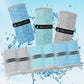 6 Pack Microfiber Sports Towels, 40 x 80cm Quick Dry Dual Sided Absorbent Gym Towels, Cationic Dye Sweat Wiping Towel for Fitness, Workout, Camping & Outdoor Activities