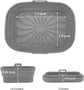 Rectangle Air Fryer Liner, Reusable Silicone Round Air Fryer Pot,Non-Stick Oil Filter Design 100% Food-Grade Kitchen Mat, 20cm Large Replacement Accessories for Air Fryer(Grey)