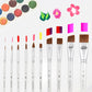 Face Paint Brush Set, 10 Pcs Face Paint Brushes Artist Brush for Body Face-Painting Kit Professional Body Art Makeup Kit for Acrylic Painting Gouache Watercolor Oil Christmas Halloween Cosplay Party