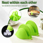 2PCS Silicone Oven Mitts - Heat Resistant Thick Potholders for Kitchen - Non-Slip Rubber Oven Glove Kitchen Mittens - Cute Pot Holders for Grill, Pizza Stone, Air Fryer, Dishwasher Safe Green