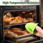 2PCS Silicone Oven Mitts - Heat Resistant Thick Potholders for Kitchen - Non-Slip Rubber Oven Glove Kitchen Mittens - Cute Pot Holders for Grill, Pizza Stone, Air Fryer, Dishwasher Safe Green