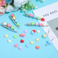 100PCS Colorful Heart Resin Flat Back Charms Shimmeroo Cute Plastic Mini Heart Shape Charms Bulk Resin Embellishments for Crafts Accessories DIY