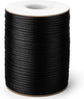 1.5MM Black Nylon String - 110Yards Wind Chime String Weather Resistant Nylon Cord Black Nylon Bracelets String Beading Thread Macrame Trim Cord for Necklace Jewelry Making Craft Halloween