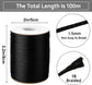 1.5MM Black Nylon String - 110Yards Wind Chime String Weather Resistant Nylon Cord Black Nylon Bracelets String Beading Thread Macrame Trim Cord for Necklace Jewelry Making Craft Halloween