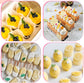 4Pcs Lemon Fondant Mold Lemon Cookie Dessert with Leaves Candy Chocolate Mold Silicone Summer Fruit Snack Molds for Cupcake Topper Cake Decoration Candy Sugar Craft Paste Baking Dessert Clay Resin