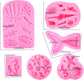 Mermaid Silicone Mold Marine Fondant Cake Mold 6 Pieces Mermaid Tail Chocolate Candy Soap Resin Polymer Clay Mold Seashell Seaweed Seahorse Sea Turtle Silicone Baking Mold