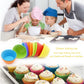 Silice Cupcake Baking Cups 24 Pack, Reusable & N-stick Muffin Cupcake Liners Holders Set for Party Halloween Christmas, Easy Clean Pastry Muffin Molds（Pack of 24,Multicolor）