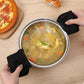Xindojuz 4 PCS Cast Iron Skillet Handle Covers, Pan Pot Handle Holders Heat Resistant Non-Slip Cotton Cast Iron Handles Sleeves Mitt Protector for Kitchen, BBQ and Baking Cookware(Black)