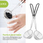 8 Pieces Hot Pot Strainer Scoops, Stainless Steel Hot Pot Strainer Spoons 2. 5 Inch Mini Mesh Skimmer Spoon Asian Ladle with Handle for Home, Black