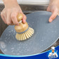 Bamboo Palm Brush, Scrub Brush for Dishes Pots Pans Kitchen Sink Cleaning, Pack of 2