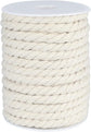 1/3 Inch Nautical Cotton Rope Crafts, 8mm x 65Feet Clothes line Rope for Outdoor,3 Ply White Rope Cord Unbleached Rope, Macrame Cord Rope for Clothesline, Baskets, Hangings Pots, Pet, Toys