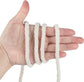1/3 Inch Nautical Cotton Rope Crafts, 8mm x 65Feet Clothes line Rope for Outdoor,3 Ply White Rope Cord Unbleached Rope, Macrame Cord Rope for Clothesline, Baskets, Hangings Pots, Pet, Toys