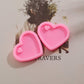 4 Pieces Heart Resin Keychain Molds for Epoxy Resin Easter Mother&