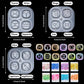 3 Pieces Zodiac Signs Keychain Resin Molds Silicone with Hole Constellation Sign Pendant Silicone Epoxy UV Resin Mold for DIY Keychain Pendant Jewelry Making, 8 Colors Holographic Glitter Sequins