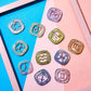 3 Pieces Zodiac Signs Keychain Resin Molds Silicone with Hole Constellation Sign Pendant Silicone Epoxy UV Resin Mold for DIY Keychain Pendant Jewelry Making, 8 Colors Holographic Glitter Sequins