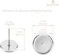 60pcs Blank Earring Studs 12mm Stainless Steel Cabochon Setting Post With Backs for Resin DIY Earstud Making