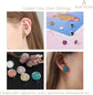 60pcs Blank Earring Studs 12mm Stainless Steel Cabochon Setting Post With Backs for Resin DIY Earstud Making