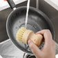 2 Pcs Dish Brush, Wood Dishes Scrub Brush, Pot Brush for Kitchen Cleaning Dishes Pots Pans (Sisal and Palm)