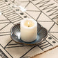Ceramic Pillar Candle Holder, Candle Tray for Incense, Palo Santo Holder, Tealight Candle Holder, Candle Stand for Home Decoration Display, Halloween Christmas Wedding Parties, 1 Pack (Blue)