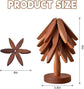 2-Piece Foldable Christmas Tree Design Pot Holders Set Decorative Heat Resistant Trivets with Holder for Hot Pans