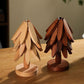 2-Piece Foldable Christmas Tree Design Pot Holders Set Decorative Heat Resistant Trivets with Holder for Hot Pans