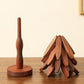2-Piece Foldable Christmas Tree Design Pot Holders Set Decorative Heat Resistant Trivets with Holder for Hot Pans