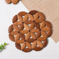 Round Wooden Pot Stand 24cm - Solid Wood Heat Resistant Table Protector for Kitchen & Dining Room