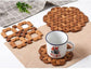 Round Wooden Pot Stand 24cm - Solid Wood Heat Resistant Table Protector for Kitchen & Dining Room