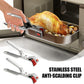 Stainless Steel Heat Resistant Anti-Scald Kitchen Tongs - Oven Stew Pot Scale Tongs - Multifunctional Silver 1pc