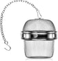 2 Pack Stainless Steel Tea Strainers with Chain 6.5cm Fine Mesh for Loose Tea Herbs Spices