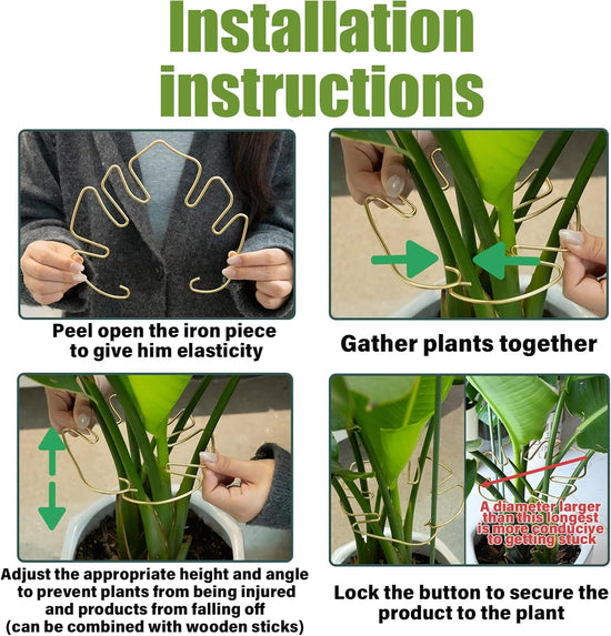 Gold Indoor Plant Stand for Climbing Plants - Plant Support Holder