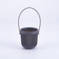 Ceramic Flower Pot - Indoor/Outdoor Use - Break Resistant - Black - 1 Piece - Wall-Mounted Planter