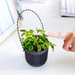 Ceramic Flower Pot - Indoor/Outdoor Use - Break Resistant - Black - 1 Piece - Wall-Mounted Planter