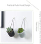 Ceramic Flower Pot - Indoor/Outdoor Use - Break Resistant - Black - 1 Piece - Wall-Mounted Planter