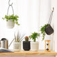 Ceramic Flower Pot - Indoor/Outdoor Use - Shatterproof - White - 1 Piece Wall-Mounted Planter