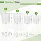 20-Pack Clear Plant Pots with Trays 4/5/6/7 Inch for Succulents Orchids Cuttings