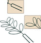 Plant Support Metal Leaf Shaped Plant Climbing Trellis 32x13 cm 2 Pack for Potted Plants